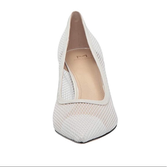 NIB Marc Fisher LTD Zesty White Fabric Heels size 10M - Picture 5 of 13
